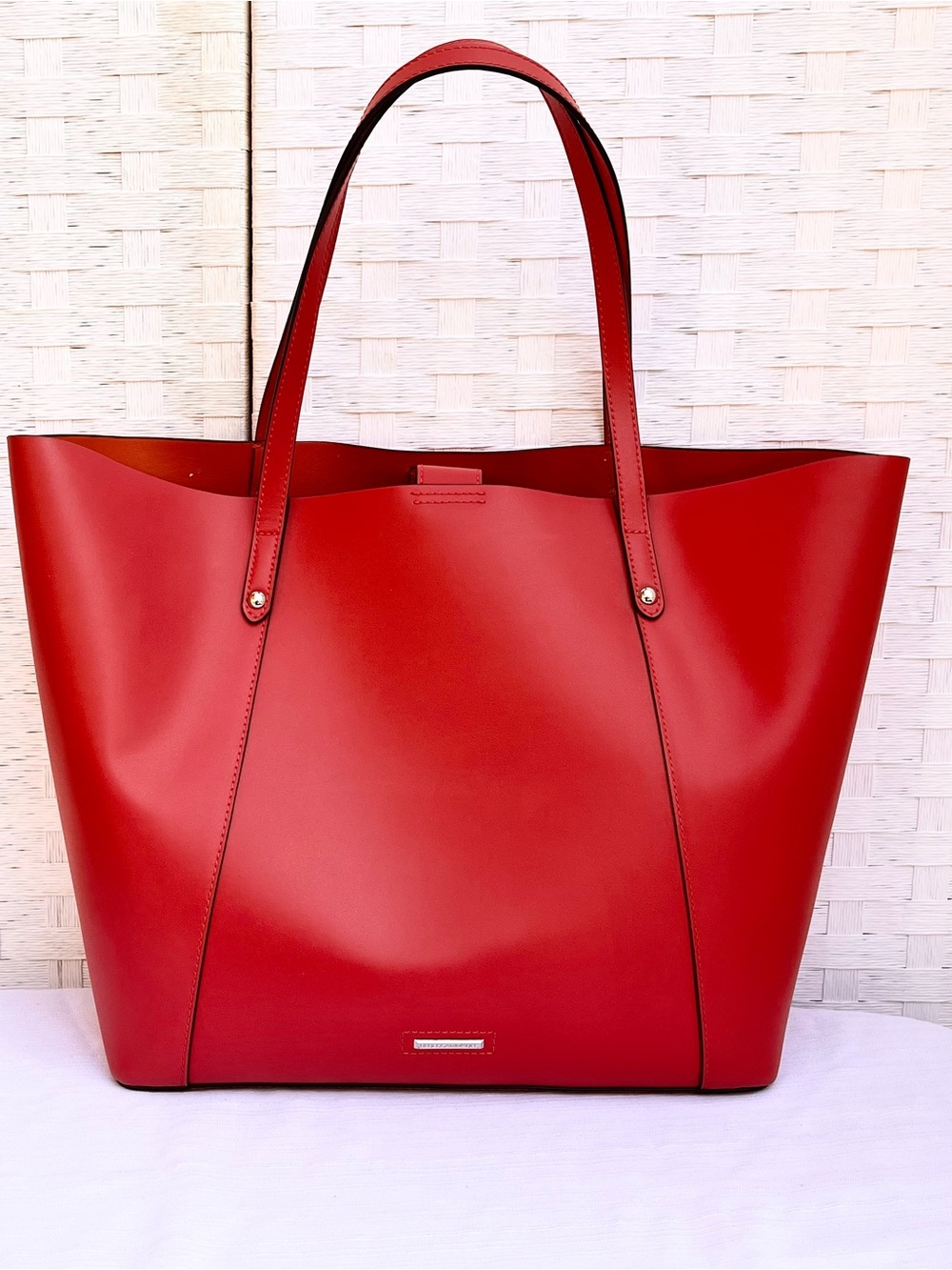 Rebecca Minkoff Red Leather Studded Tote - Picture 6 of 11
